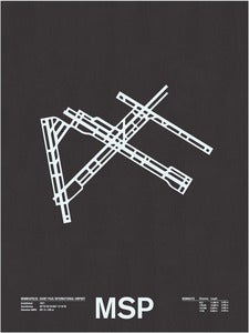 Image of MSP: Minneapolis St-Paul International Screenprint