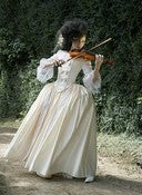 Image of Grand Marie 18th Century Satin Wedding Gown CUSTOM SIZED