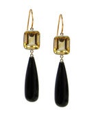 Image of Kara Ackerman <i> Elizabeth <i/> Black Onyx and Emerald Cut Citrine Earring