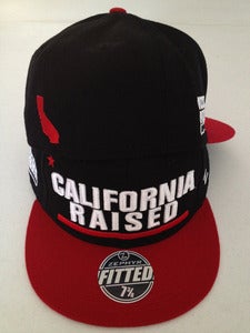 Image of Cali Flag Hat - Black w/ red (7 3/4 ONLY)