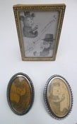 Image of Hand drawn piece in vintage brooches