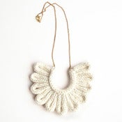 Image of Hawk Necklace, hand-knitted - Off-white