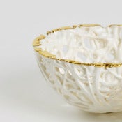 Image of Tangled Web Small Bowl with Gold rim