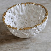 Image of Tangled Web Small Bowl with Gold rim
