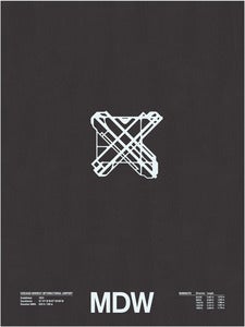 Image of MDW: Chicago Midway International Airport Screenprint