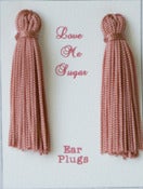 Image of Audrey Hepburn inspired long tassel earplugs - Dusky pink -  Fuscia - Red - Baby Pink - Lilac