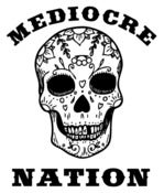 Image of Mediocre sugar skull t shirt. 