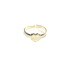 Image of Cute Gold Coloured Love Heart Ring
