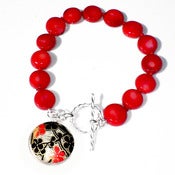 Image of Red Coral Silk Strung Bracelet