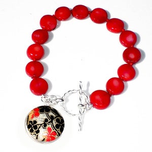 Image of Red Coral Silk Strung Bracelet