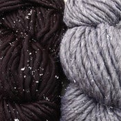 Image of Alpaga & laine "Beautiful", noir / gris anthracite