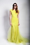 Image of Tulle Asymmetrical Gown