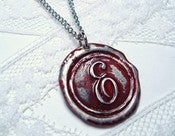 Image of Blood Red Wax Seal Pendant - By Ritzy Misfit