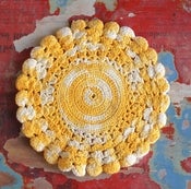 Image of Yellow Crochet Doily 