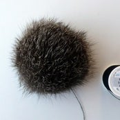 Image of Pompon af kanin - natur/brun