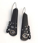 Image of Recycled steel & sterling earrings