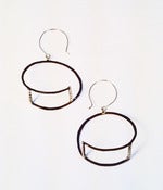 Image of Steel & Sterling Loop Earrings