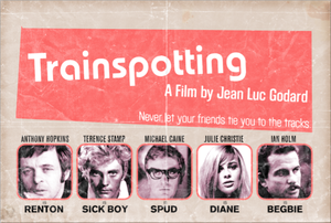 Image of "Trainspotting" - a Jean Luc Godard film
