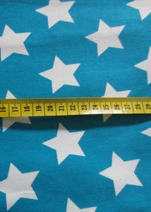 Image of Turquoise stars jersey (by half metre)