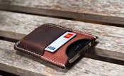 Image of Football grain & Horween Chromexcel iPhone cardholder/sleeve 