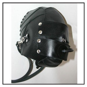 Image of BDSM Mask With Inflatable Penis-Gag