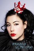 Image of "Queen of Hearts" Crown Alice in Wonderland Gothic Lolita Quirky Burlesque Hair Accessory