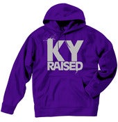 Image of Ky Raised Purple / Grey Hooded Sweatshirt