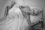 Image of Jeffree Star bedshot B&W Limited Edition Metallic 8x12 1/10