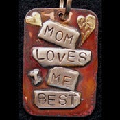Image of Mom Loves Me Best Dog ID Tag