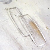 Image of silver rectangle hoop m/l