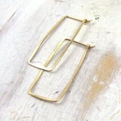 Image of gold rectangle hoop m/l