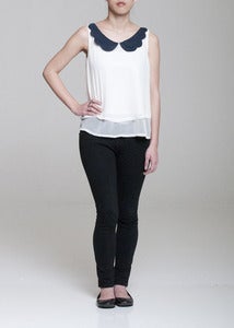 Image of Ophelia Scalloped Collar Blouse