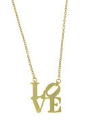 Image of love necklace (matte gold)