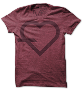 Image of .simple tee (heather cranberry)