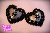 Image of Black & Gold Gothic Heart Shaped Pasties