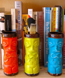 Image of Vintage Ceramic Tiki Vases SOLD