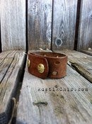 Image of Simple Snap Upcycled Vintage Leather Cuff