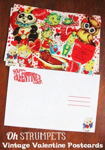 Image of Vintage Valentine 8.5x5.5 Postcards