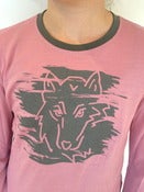 Image of 100% MERINO - girls hand printed long sleeve tee