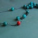 Image of Cartoon Blue Jay - xlong sterling and vintage bead necklace