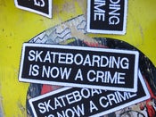 Image of SKATEBOARDING IS NOW A CRIME patch