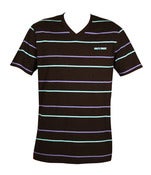 Image of Slim V Neck - Black and Blue