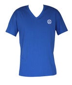 Image of V Neck - Blue and White