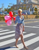 Image of Mauve and Dark Purple Polka Dot Lizard Drape Skirt - Made to Order in Your Size
