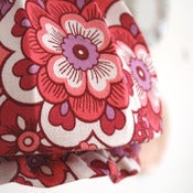 Image of Sandy 1970s barkcloth Mop Cap Lampshade