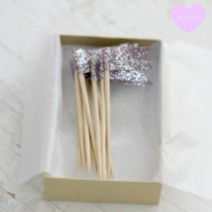 Image of Lilac Glitter Cupcake Toppers