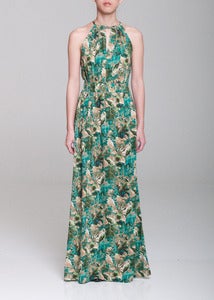Image of Tropical Leaves Maxi Dress