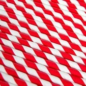 Image of Red Striped Paper Straws