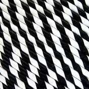 Image of Black Striped Paper Straws