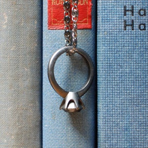 Image of Marry Me: Ring Pendant - Gunmetal